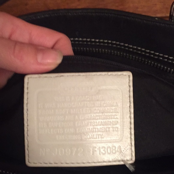 Black & White Coach Satchel - Picture 3 of 3